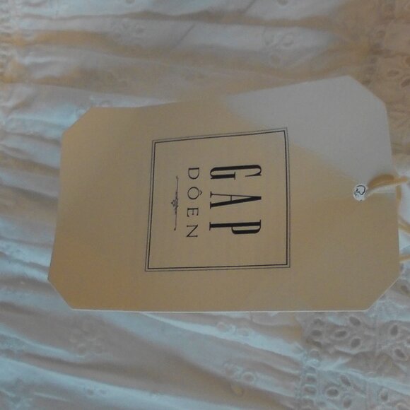 NWT: Doen X GAP Eyelet Midi Dress Off White Size L - Picture 12 of 12